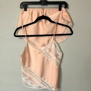 The sheen Vtg Lingerie Shortie Camisole Set S